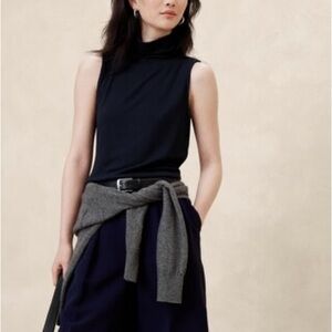 Banana Republic Soft Luxe Navy Top